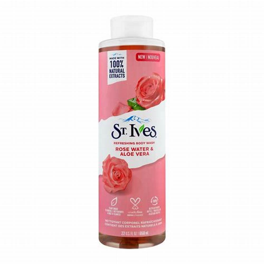 St. Ives Rose Water And Aloe Vera Body Wash 650ml 1 St. Ives Rose Water And Aloe Vera Body Wash 650ml