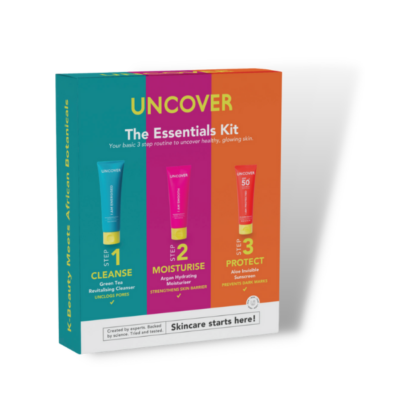 Uncover Essentials Kit (3 Step Routine Cleanser 120ml Moisturizer 100ml Sunscreen 80ml) 1 Uncover Essentials Kit (3 Step Routine Cleanser 120ml Moisturizer 100ml Sunscreen 80ml)
