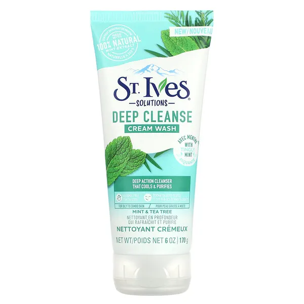 St. Ives Solution Deep Cleanse Cream Wash 170g 6oz 1 St. Ives Solution Deep Cleanse Cream Wash 170g 6oz