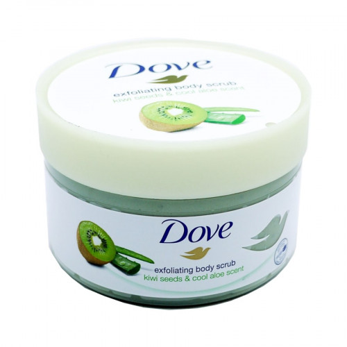 Dove Exfoliating Body Scrub (Kiwi Seeds & Cool Aloe Scent) 225ml