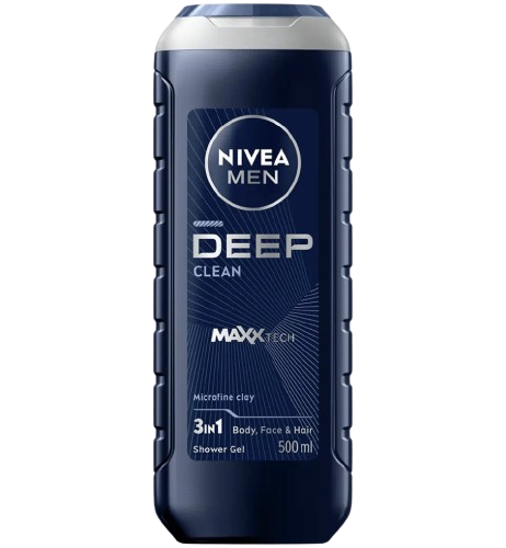 Nivea Men Deep Clean 3-in-1 Shower Gel 500ml.