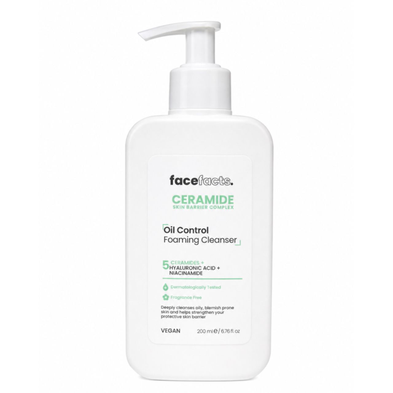 Facefacts Ceramide Oil Control Foaming Cleanser - 200ml 1 Facefacts Ceramide Oil Control Foaming Cleanser – 200ml