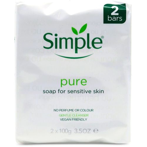 Simple Pure Soap for Sensitive Skin 3.50z 100g (2Bars) 1 Simple Pure Soap for Sensitive Skin 3.50z 100g (2Bars)