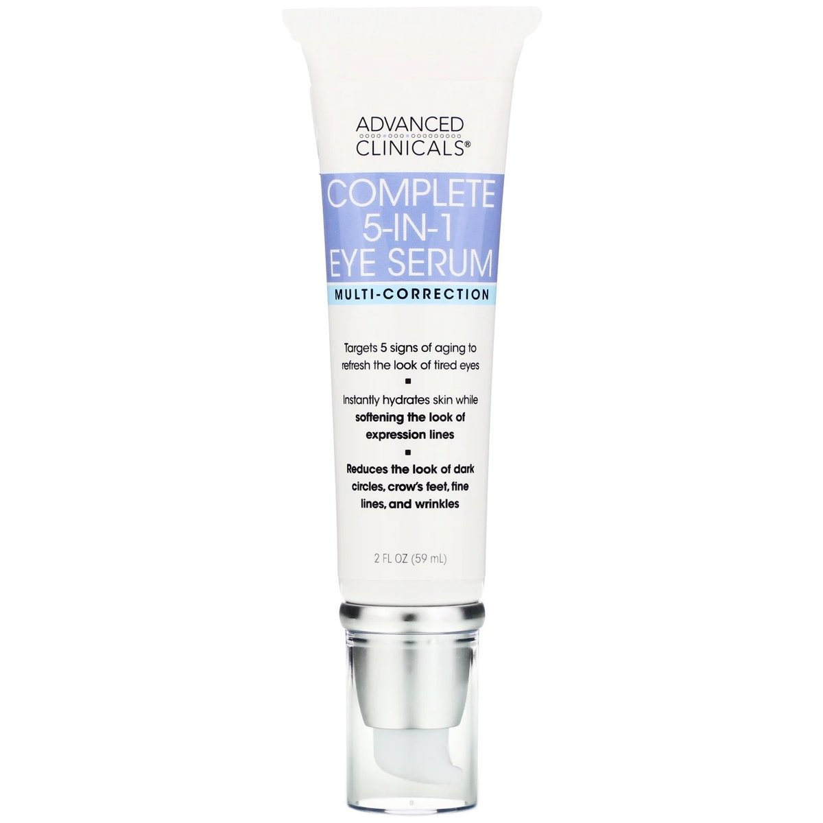 ADVANCED CLINICALS - Complete 5-in-1 Eye Serum, Multi-Correction, 2fl oz (59ml) 1 ADVANCED CLINICALS - Complete 5-in-1 Eye Serum, Multi-Correction, 2fl oz (59ml)