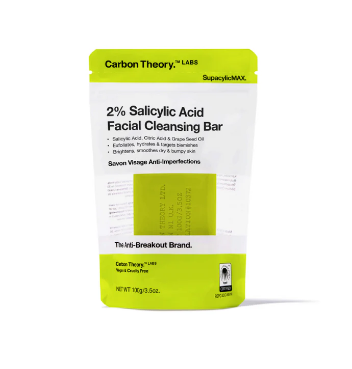 Carbon Theory 2% Salicylic Acid Facial Cleansing Bar 100g 1 Carbon Theory 2% Salicylic Acid Facial Cleansing Bar 100g