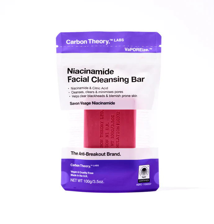 Carbon Theory Niacinamide Facial Cleansing Bar 100g 1 Carbon Theory Niacinamide Facial Cleansing Bar 100g
