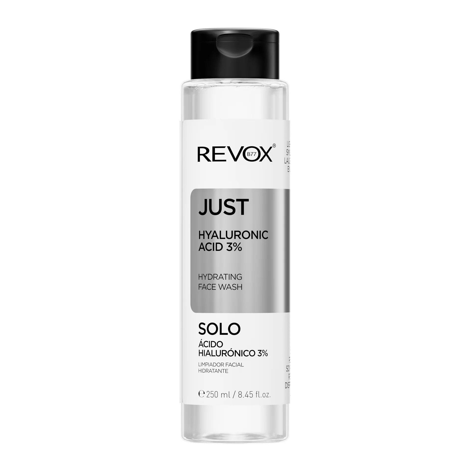 Revox Just Hyaluronic Acid 3% Hydrating Face Wash 8.45fl oz /250ml. 1 Revox Just Hyaluronic Acid 3% Hydrating Face Wash 8.45fl oz /250ml.
