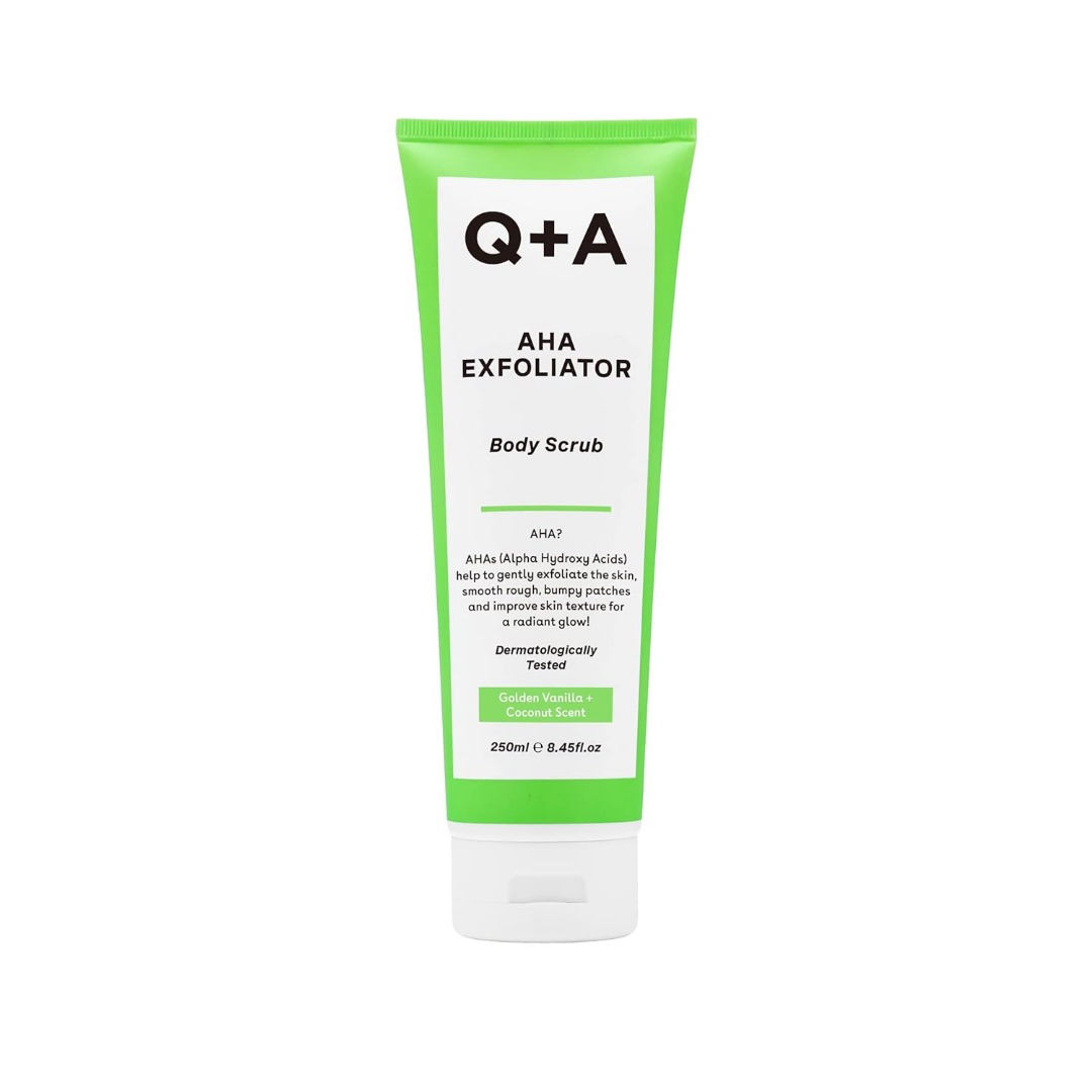 Q+A AHA Exfoliator Body Scrub 250ml 1 Q+A AHA Exfoliator Body Scrub 250ml