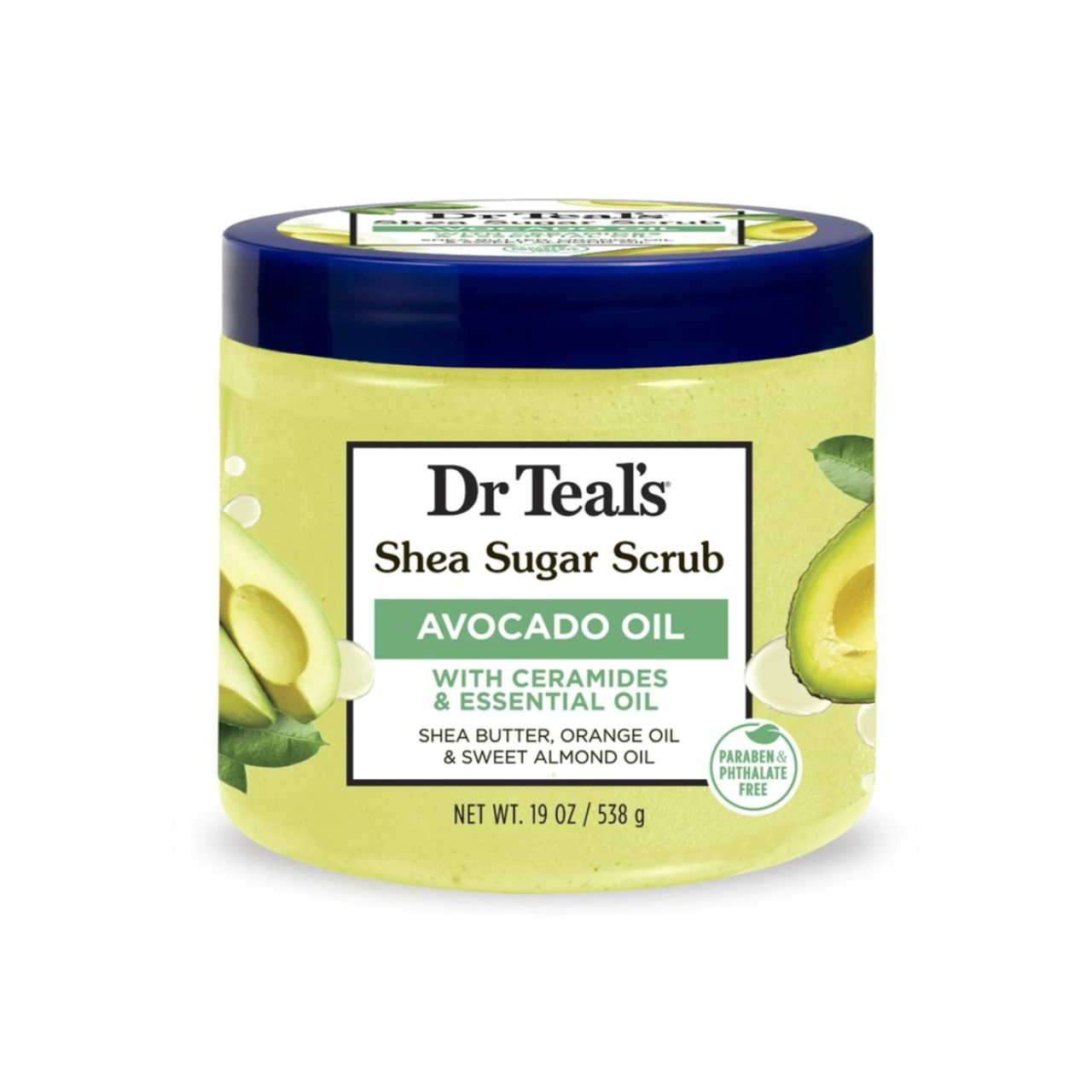 Dr Teal's Shea Sugar Body Scrub with Avocado Oil and Ceramides, 19 oz/ 538g 1 Dr Teal's Shea Sugar Body Scrub with Avocado Oil and Ceramides, 19 oz/ 538g