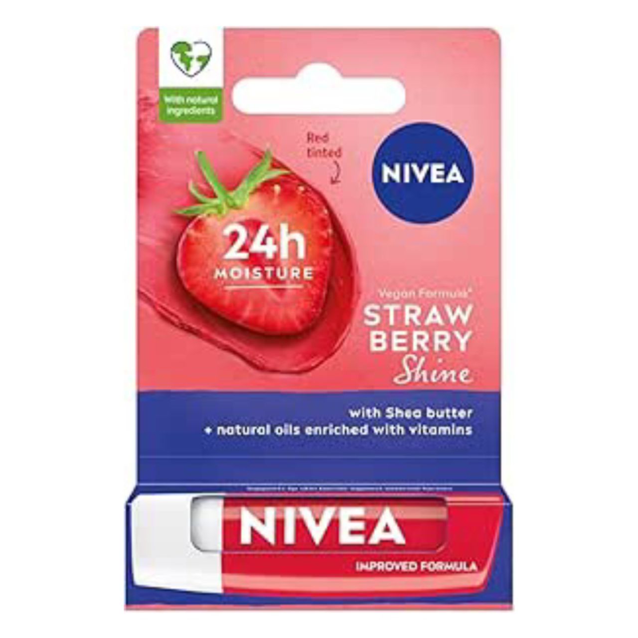 Nivea Lip Care, Fruity Strawberry Shine with Natural Oils 4.8g (5.5ml) 1 Nivea Lip Care, Fruity Strawberry Shine with Natural Oils 4.8g (5.5ml)