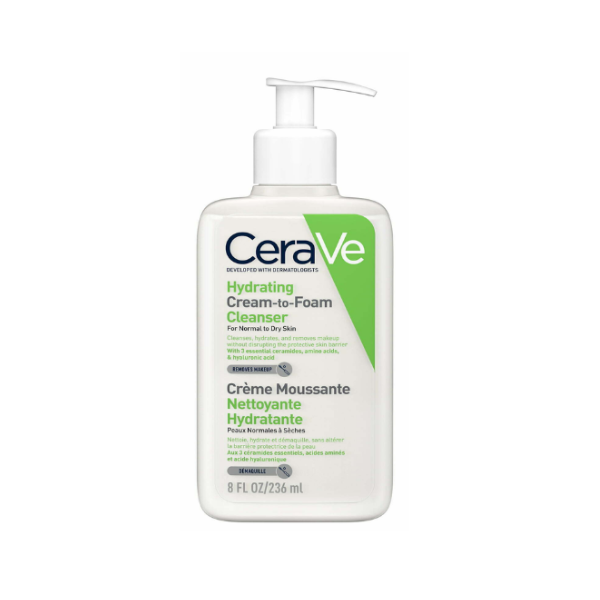 Cerave Hydrating Cream-To-Foam Cleanser 8Fl 1 Cerave Hydrating Cream-To-Foam Cleanser 8Fl