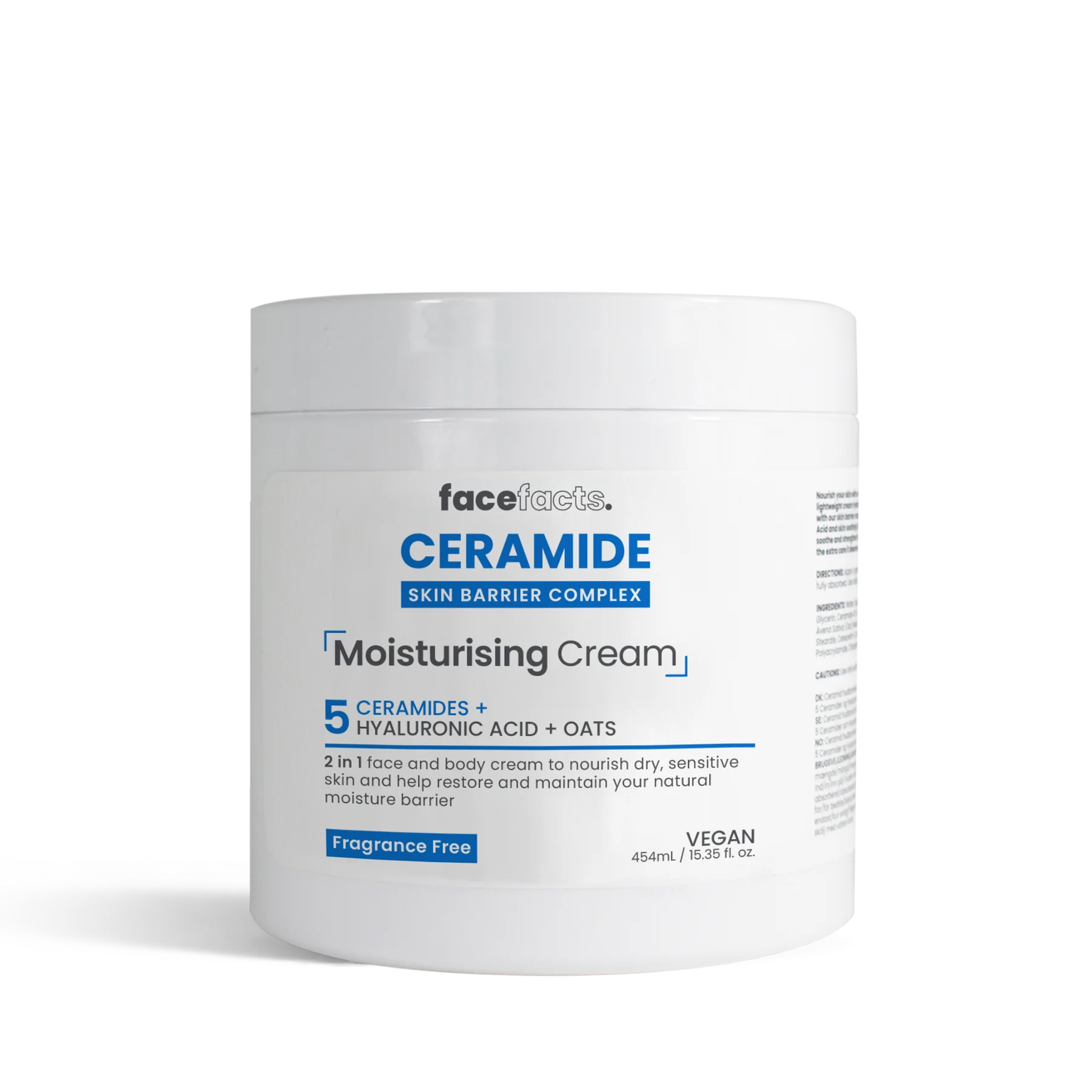 FaceFacts Ceramide Moisturizing Cream 454ml 1 FaceFacts Ceramide Moisturizing Cream 454ml