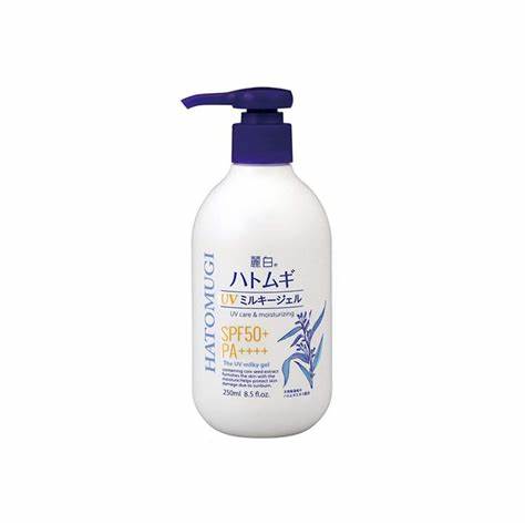 Hatomugi The Uv And Moisturizing Milky Gel Spf 50+ Pa++++ 250Ml