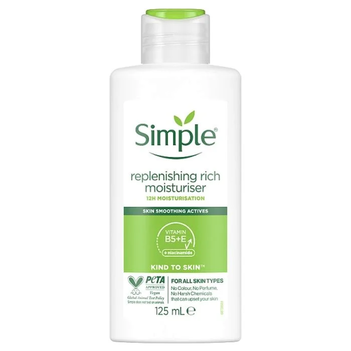 Simple Kind To Skin Replenishing Rich Moisturizer 125ml 1 Simple Kind To Skin Replenishing Rich Moisturizer 125ml