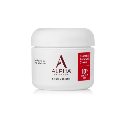 Clearance 18 Alpha Skin Care Essential Renewal Cream 10% Glycolic AHA 2oz. (56g)