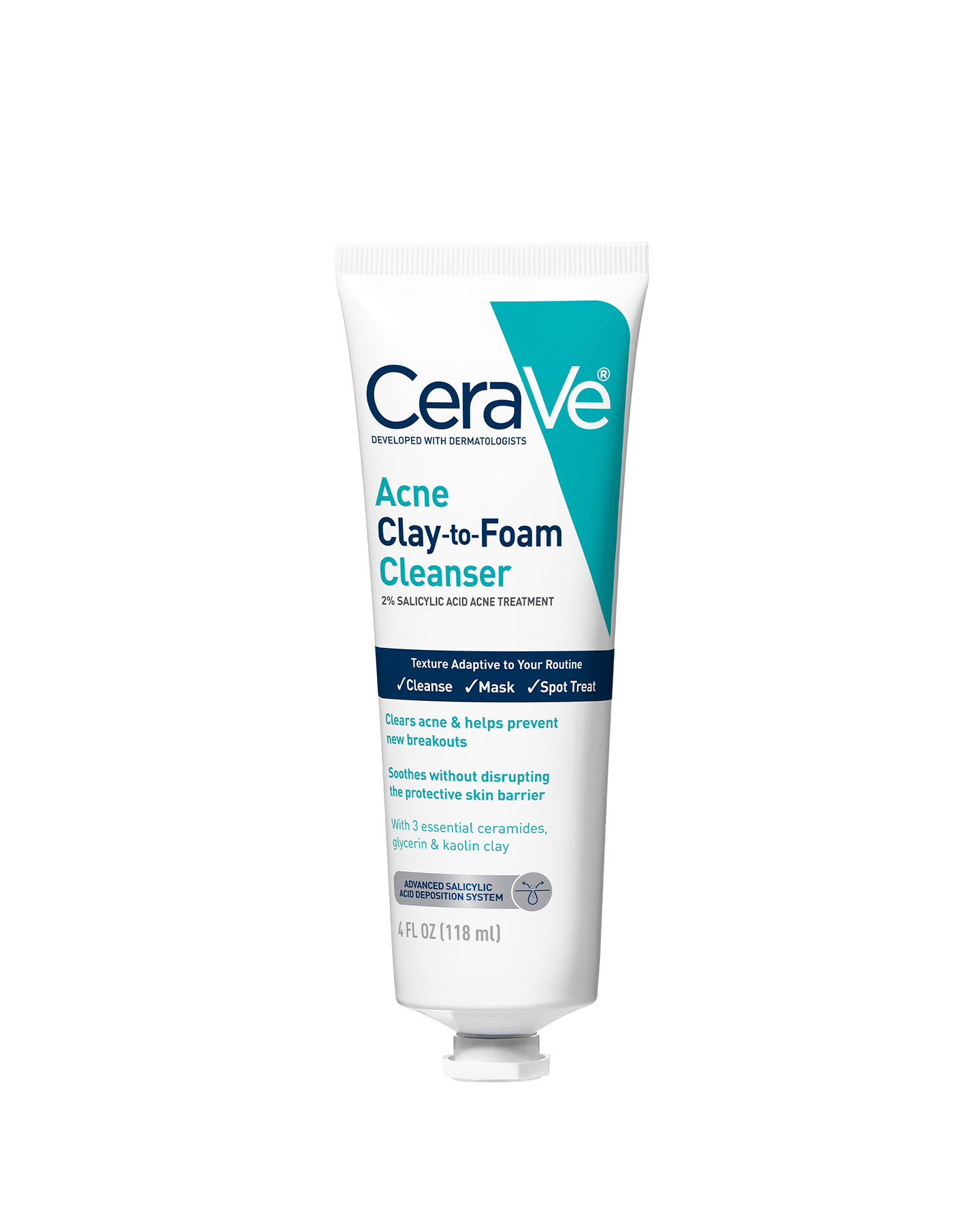 Cerave Acne Clay to Foam Cleanser 118ml 1 Cerave Acne Clay to Foam Cleanser 118ml