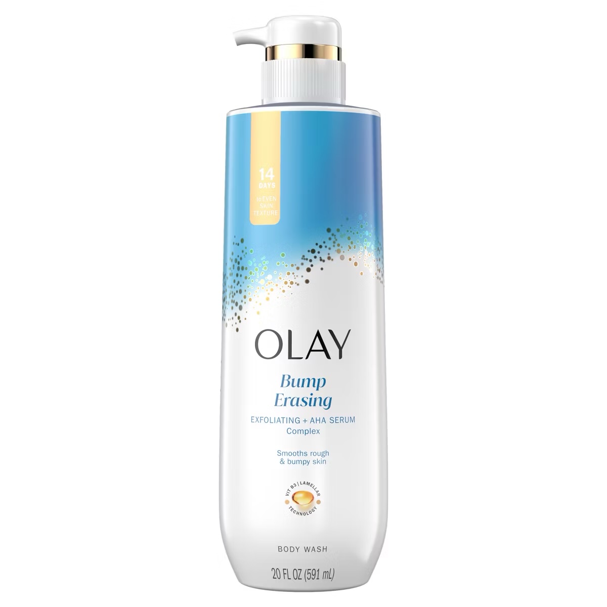 Olay Bump Erasing Exfoliating with AHA Serum Complex Body Wash 20 Fl / 591ml 1 Olay Bump Erasing Exfoliating with AHA Serum Complex Body Wash 20 Fl / 591ml