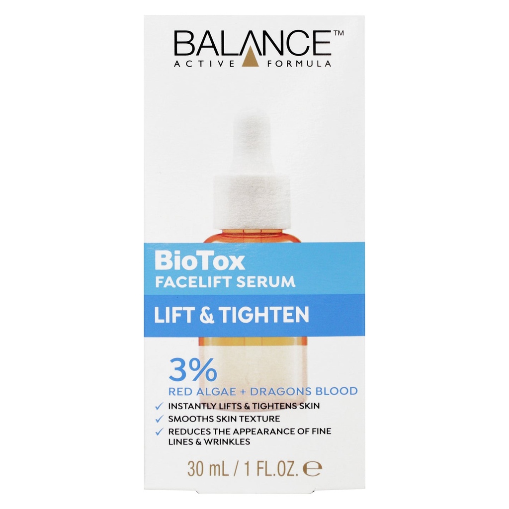 Balance Active Formula 3% FaceLift & Tighten Biotox Facelift Serum 30ml 1 Balance Active Formula 3% FaceLift & Tighten Biotox Facelift Serum 30ml