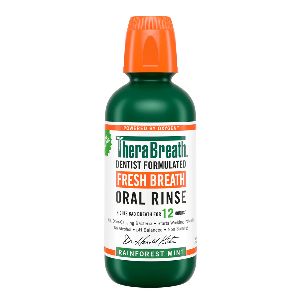 TheraBreath Fresh Breath Oral Rinse - Rainforest Mint 473ml 1 TheraBreath Fresh Breath Oral Rinse - Rainforest Mint 473ml