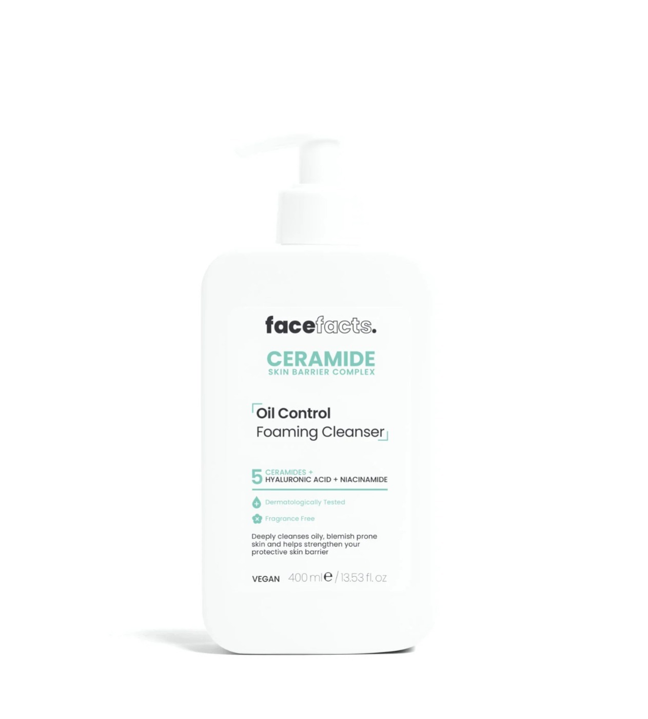 Facefacts Ceramide Oil Control Foaming Cleanser 400ml 1 Facefacts Ceramide Oil Control Foaming Cleanser 400ml