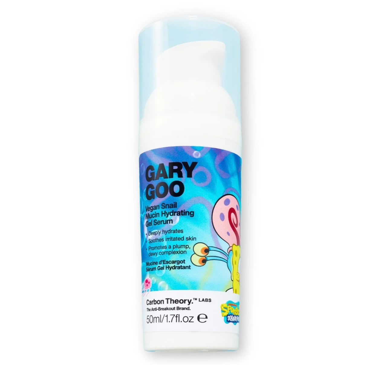 Carbon Theory Sponge Bob Square Pants Gary’s Goo Snail Mucin Hydrating Gel Serum 50ml 1 Carbon Theory Sponge Bob Square Pants Gary’s Goo Snail Mucin Hydrating Gel Serum 50ml